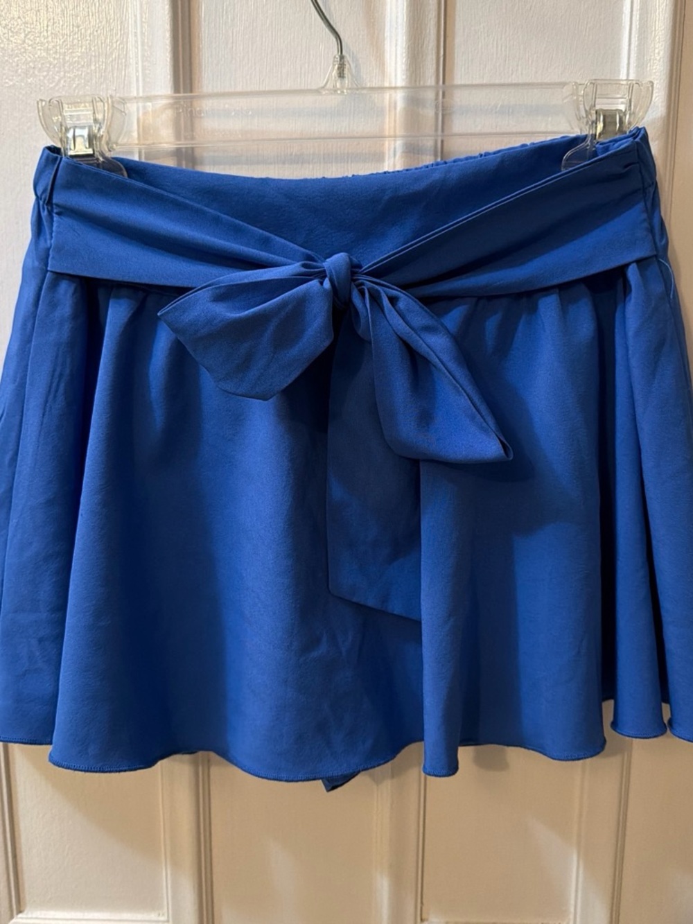 Royal Blue Tie-Waist Mini Skort